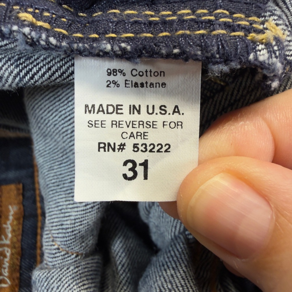 David Kahn Womens Jeans 31 Style 3747 Dark Wash Low Rise Flare Bootcut USA - Picture 6 of 12